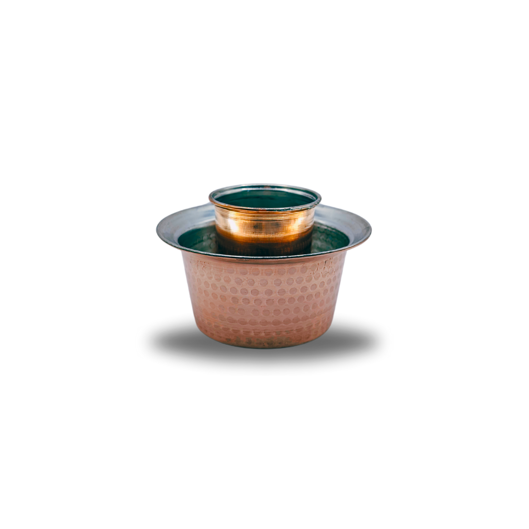 Handmade Copper Ehlikeyif – Traditional Turkish Beverage Cooling Ice Cup with Tin Lining